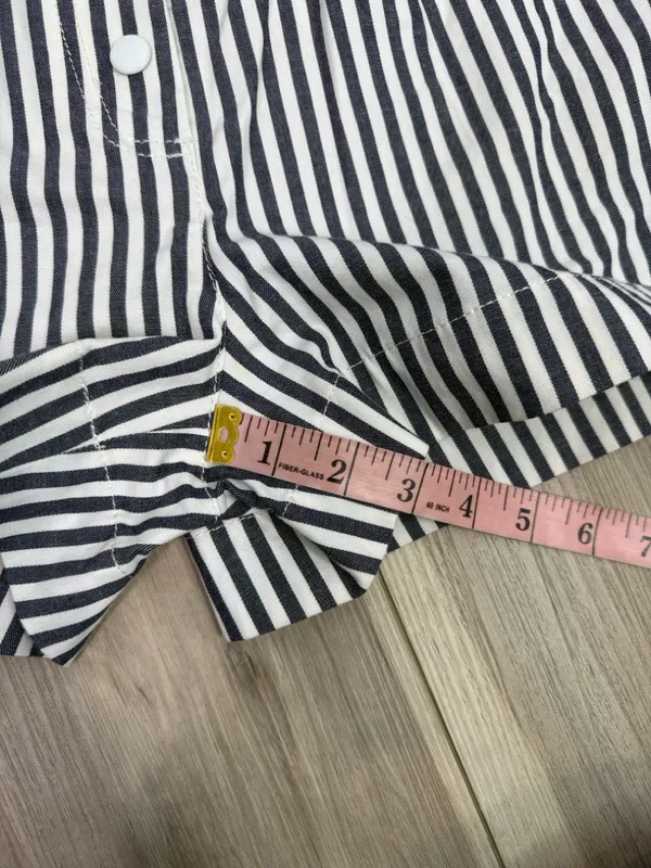 Derek Lam 10 Crosby striped nautical pleated front shorts size 2 high waisted - Image 8