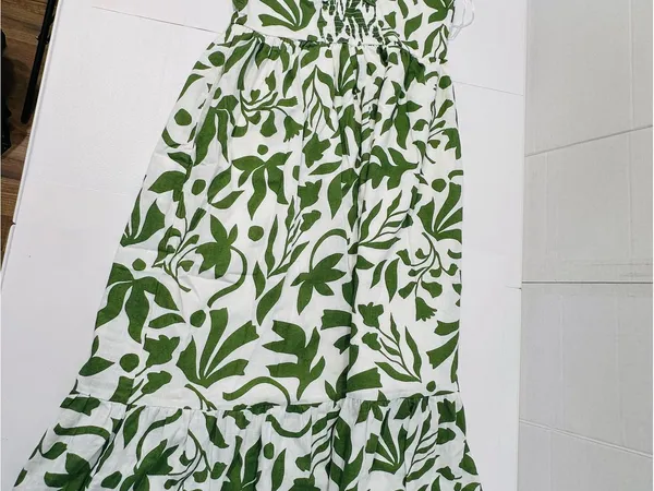 Green Leaf Halter Midi Dress - Women - Image 9