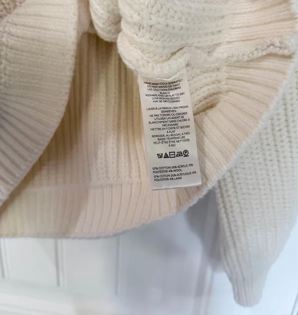 Maeve Anthropologie Cream Chunky Sweater - Image 4