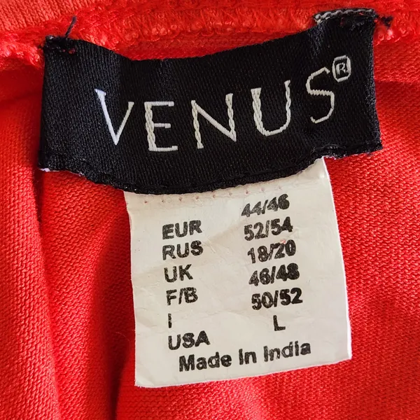 VENUS Coral Red Halter High Low Dress Size Large - Image 8