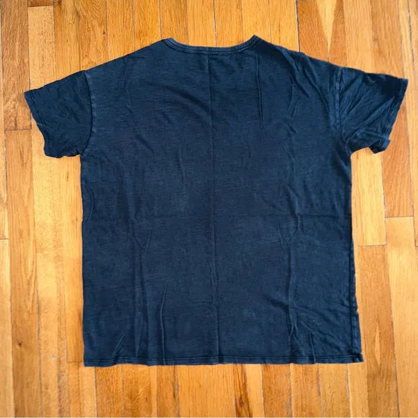 AERIE Oversized Distressed Short Sleeve‎ Tee Shirt Washed Black Small - Image 2