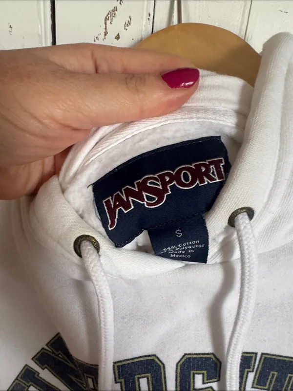 Jansport University of Pittsburg Hoodie White Size S - Image 7