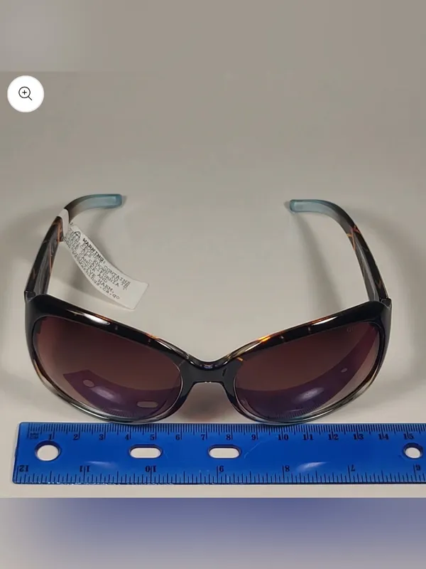 Guess Oversized Butterfly Sunglasses Brown Tortoise blue Gradient GUF200 TO-34A - Image 10