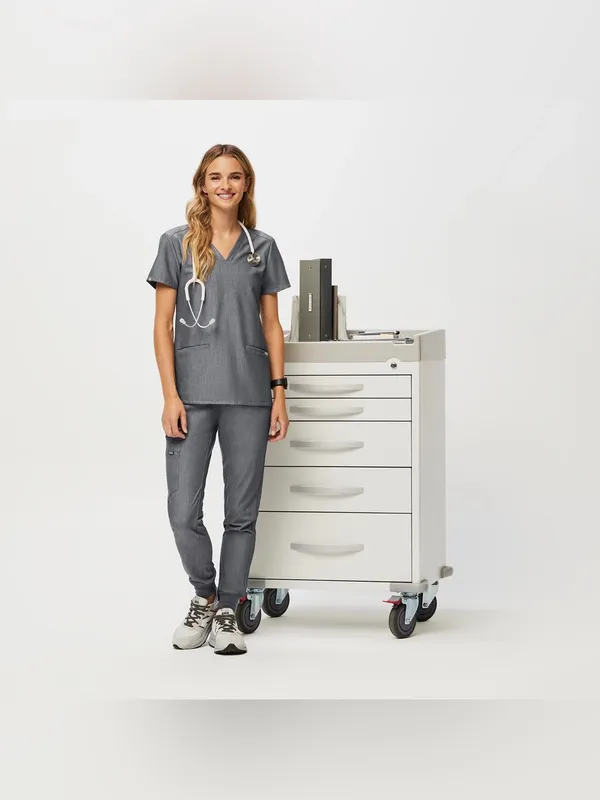 Figs Casma Scrub Top™ Graphite (Size XS) - Image 3