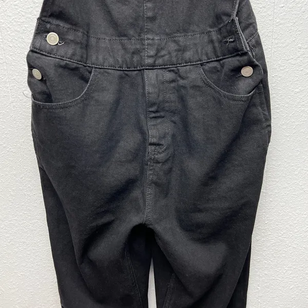 ASOS Womens Black Denim Overalls Small 100% Cotton Farm Country Rodeo Cowgirl - Image 5