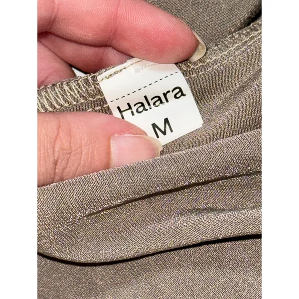 NEW Halara Silver Metallic Satin Adjustable Straps Cami Tank Top Womens Size M - Image 4