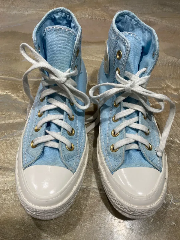 Converse All Star Chuck Taylor High Top Light Blue Sneakers Women’s 6.5 - Image 2