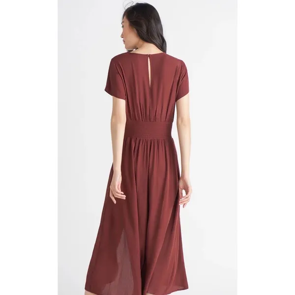Aritzia Wilfred Maxime Dress Color Brown Size Medium - Image 3
