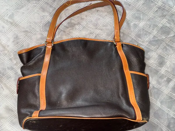 Dooney & Bourke Florentine Kristen Black Leather Shoulder Tote Bag - Image 4
