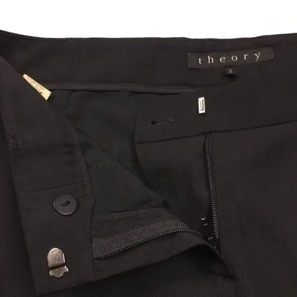 Theory Tassa Poet Wool Zipper Trim Slim‎ Pant - Image 4
