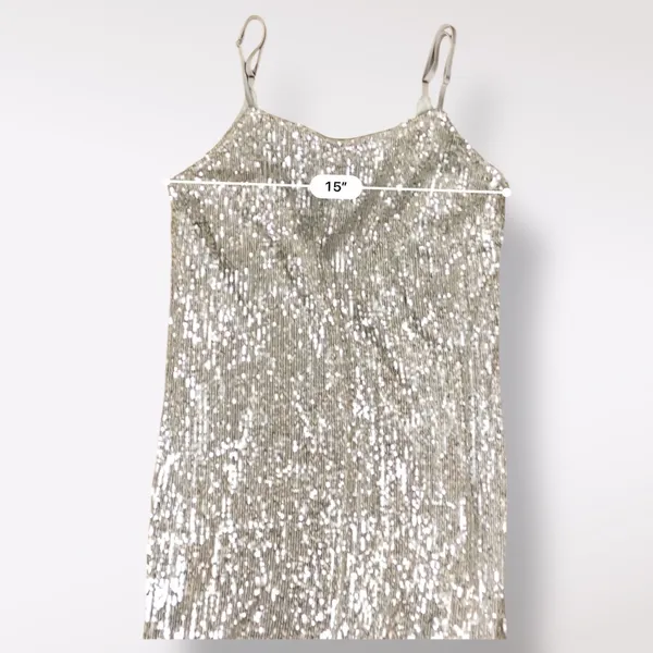 Neiman Marcus Endless Rose NWT All over Sequined Scoop Back Midi‎ Dress Size XS - Image 7