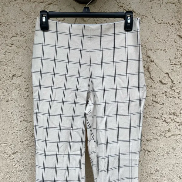 A new day size 4 white blue black plaid ankle length straight leg work pants - Image 6