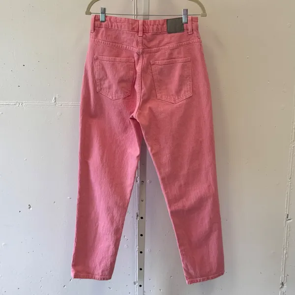 Zara Pink High Waisted Mom Jeans Tapered Leg Denim Pants Size 8 4083/024/620/40 - Image 6