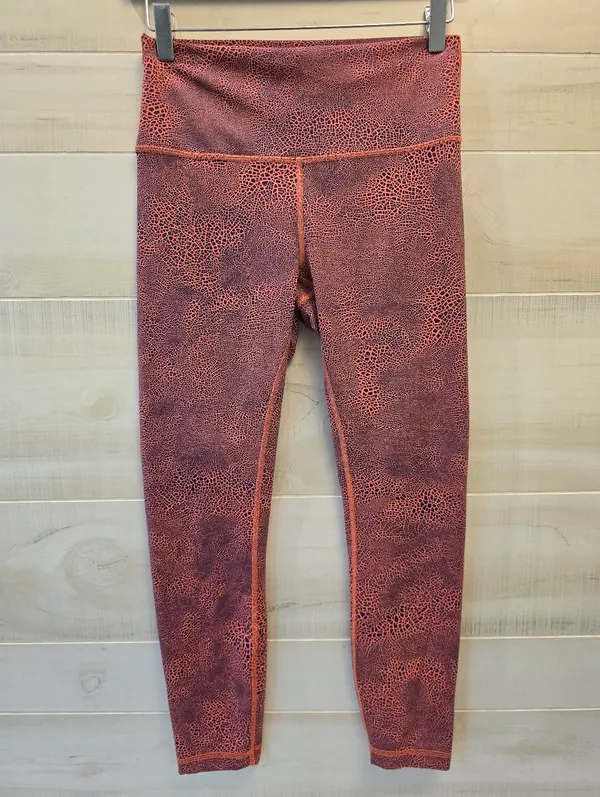 {8} Lululemon Wunder Under Train HR Crop Crackle Glaze Vintage Orange Larkspur - Image 3