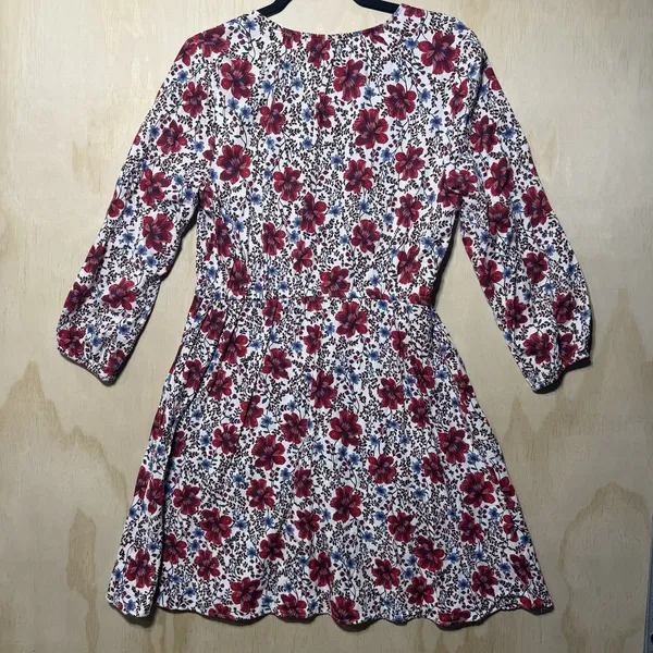 Old Navy Floral Dress‎ Medium Boho Peasant Rayon V Neck Spring Season - Image 7