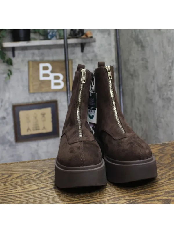 Wild Fable Womens Honor Boots Faux Suede Platform Combat Boots Dark Brown 9M - Image 3