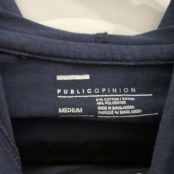 Women's Public Opinion‎ Navy Hoodie size medium - Image 3