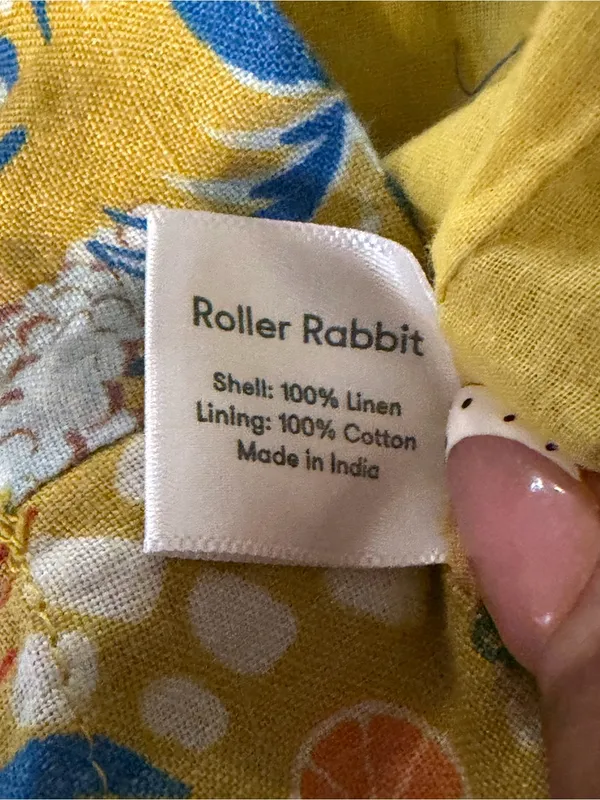 Roller Rabbit Yellow Floral Sleeveless Button Romper - Image 7