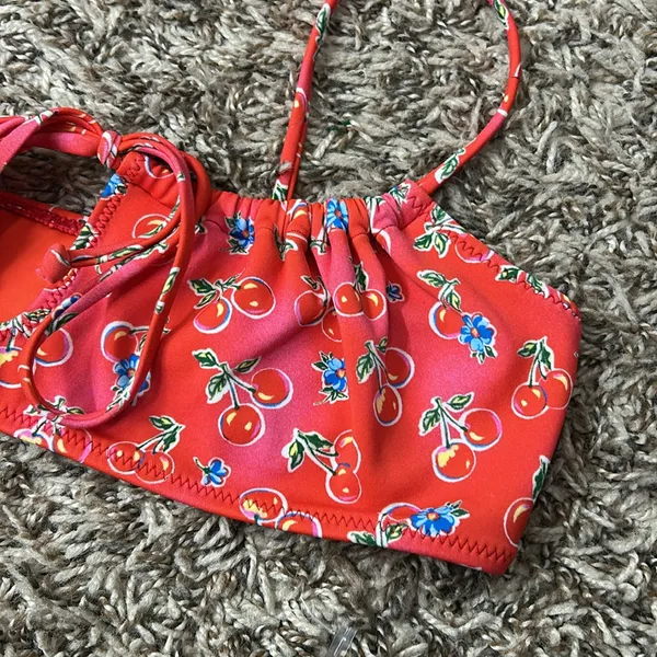 Pacsun Eco Red Cherry Salina Keyhole Tank Bikini Top Sz S - Image 6