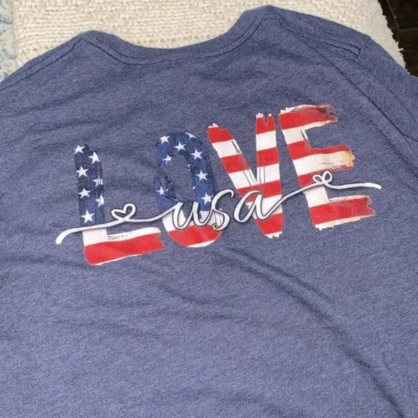 Archibold Hospital graphic blue T-shirt love USA size medium - Image 4