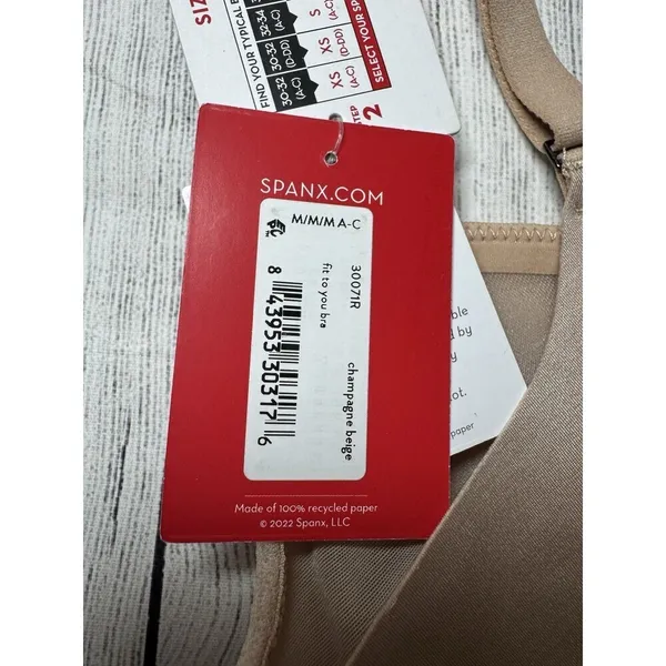 SPANX NEW WITH TAGS Sheerflex Fit To You Bra MEDIUM A-C CHAMPAGNE BEIGE 30071R - Image 4