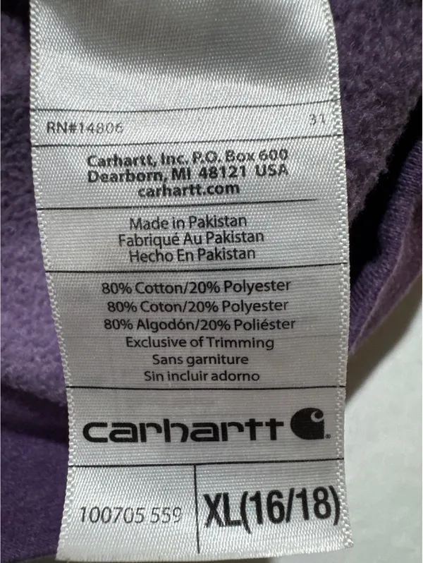 Carhartt XL Purple Tie-Dye Half-Zip Hoodie - Cozy Vibes Only - Image 7