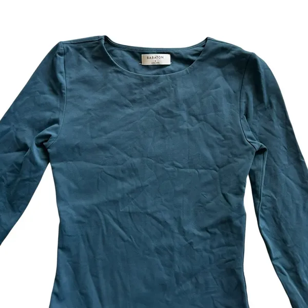 Babaton Contour Crew Longsleeve Bodysuit Deep Teal Size S Contemporary Modern - Image 4