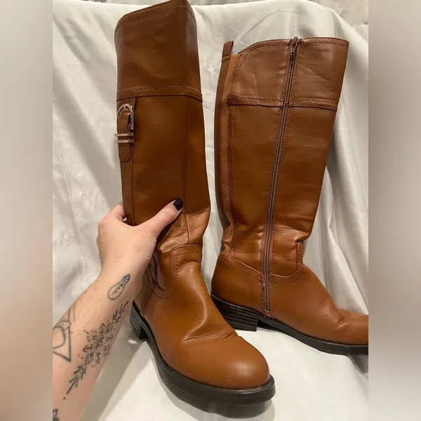 Liz Claiborne Camel Brown Roundup Riding Boots 6 - Image 3