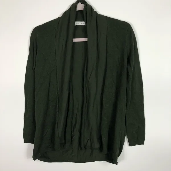 Zara knit green sweater women’s size‎ small - Image 6