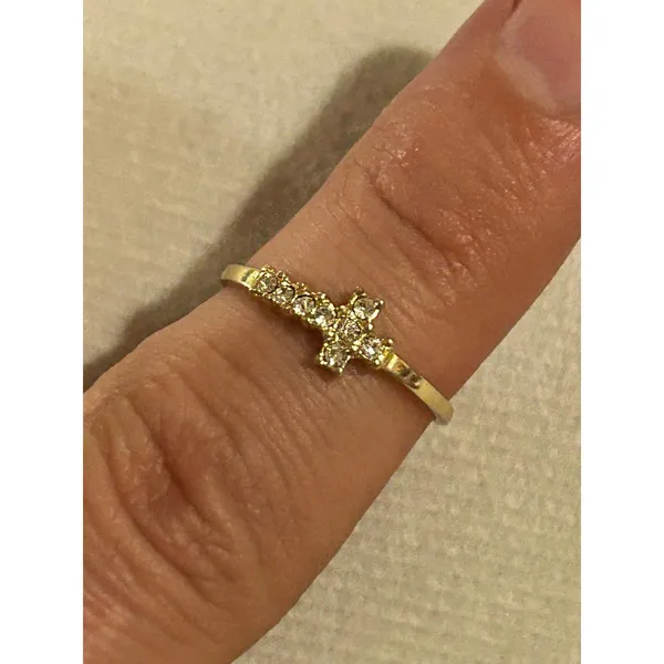 Ring band 925 sterling silver unique cute size 5 gold tone - Image 2