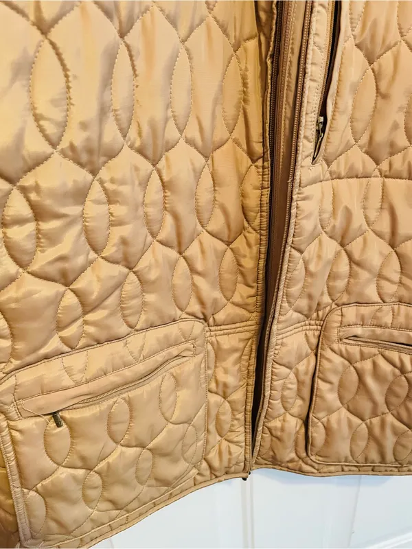 Prolog Quilted Puffer Tan Jacket Size L - Image 3