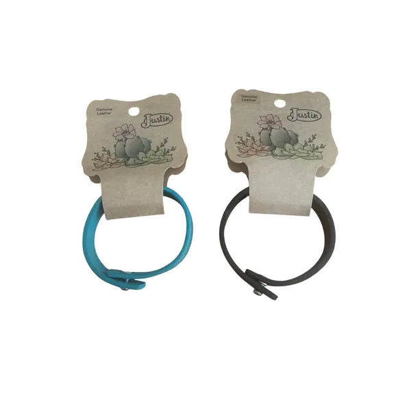 Justin Leather Bracelets NWT Turquoise Brown - Image 2