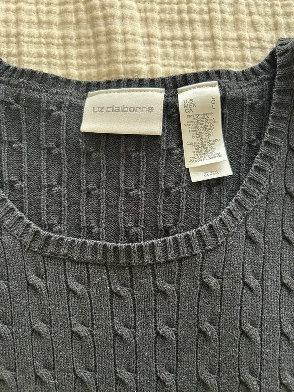 Liz Claiborne Black Sweater - Image 4