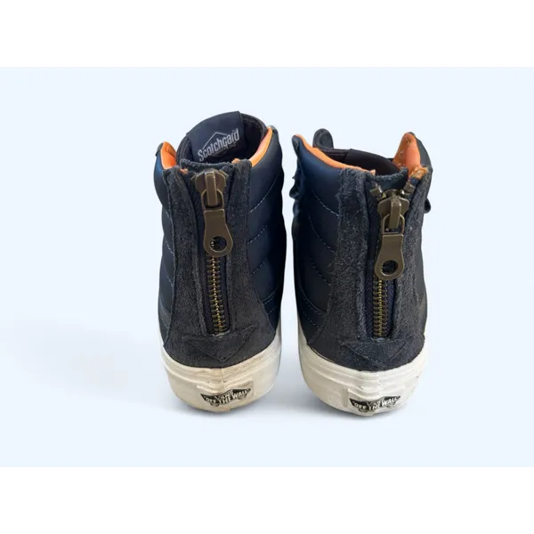 Vans SK8-Hi Top Skate Shoes Sneakers Navy White Womens 9 Men's 7.5 - Image 5