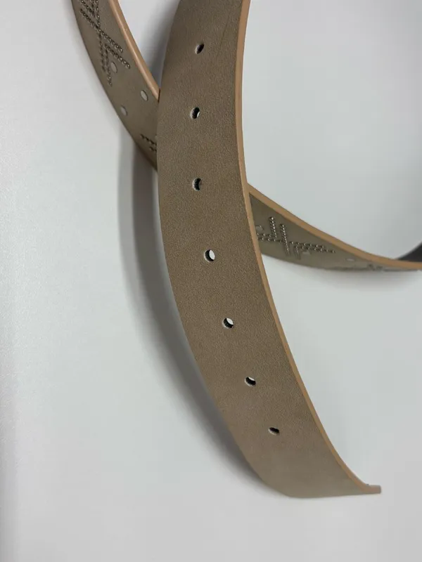 Universal Threads Ladies Studded Beige Belt - Long (49") - Image 9