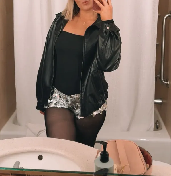 Edikted silver micro shorts - Image 4
