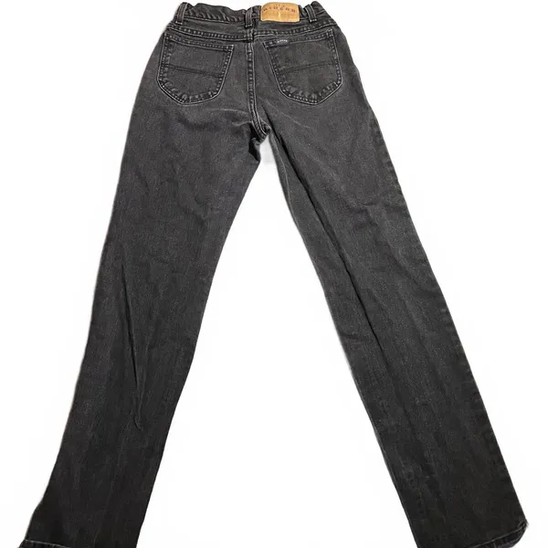 Vintage‎ Riders Classic Black Denim Straight Leg Jeans 28x34 - Image 2