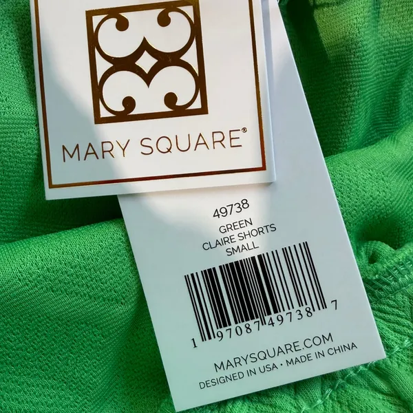 Mary Square Claire Textured Shorts Women S Green Athleisure‎ Preppy Loungewear - Image 6