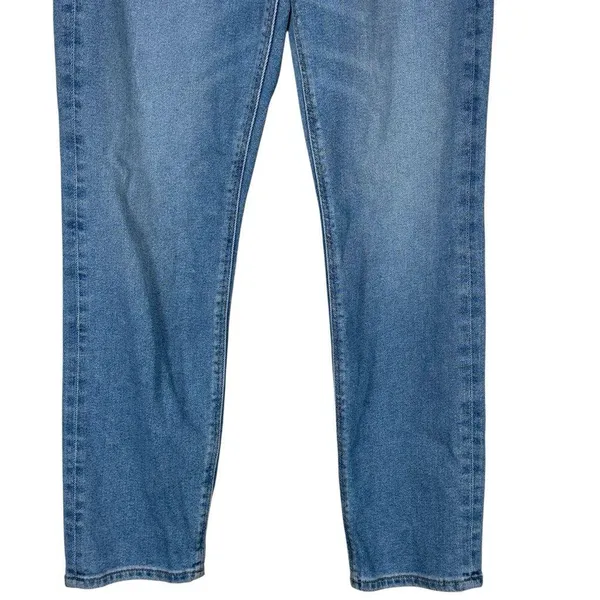 American Eagle Mom Straight Jeans Womens 8 Medium Wash Distressed Stretch Casual - Image 3