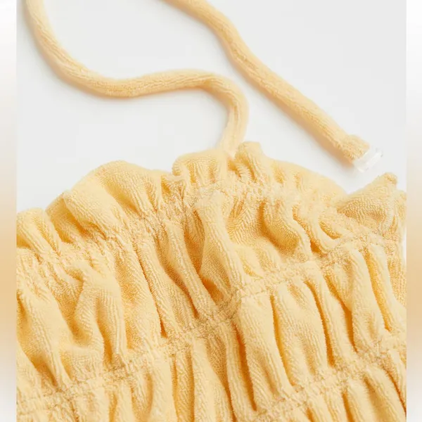 H&M Smocked Terry Top With Adjustable/Removal Strap Size XXL - Image 2