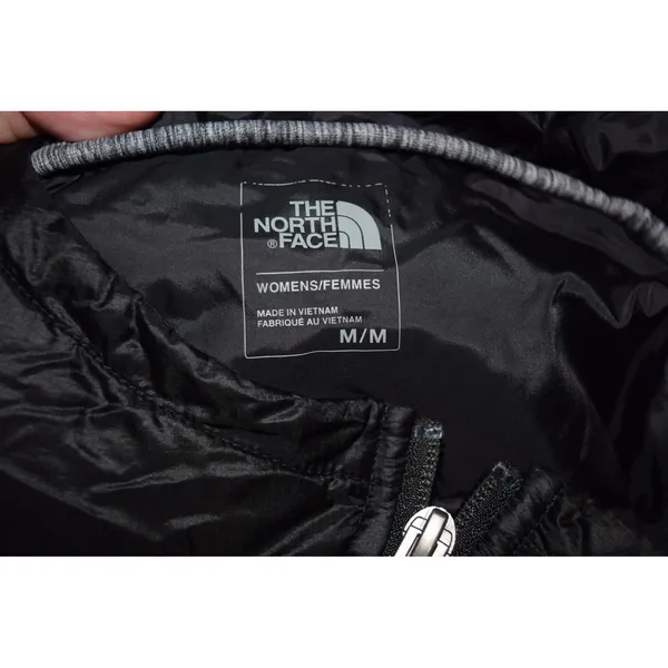 The North Face Womens Hybrid Hooded Vest‎ Black Gray Quilted Insulated Medium - Image 6