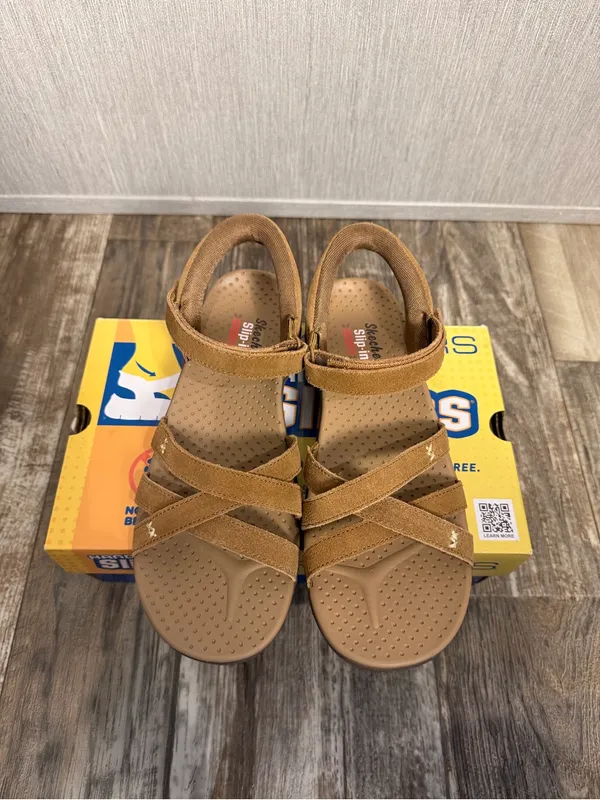 Skechers Women’s Brown Suede Strappy Outdoor Sandals Size 8.5 - Image 7