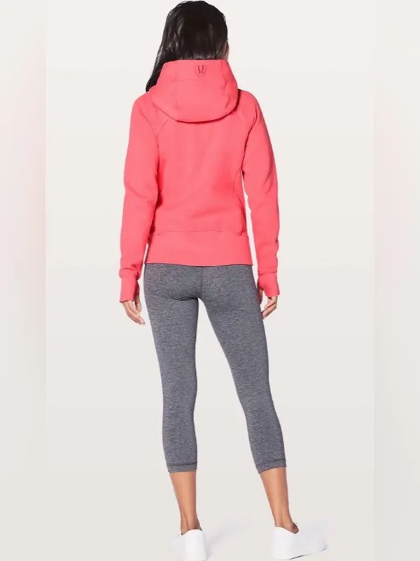 Lululemon Scuba Coral Zip-Up Hoodie Jacket Size 8 - Image 2