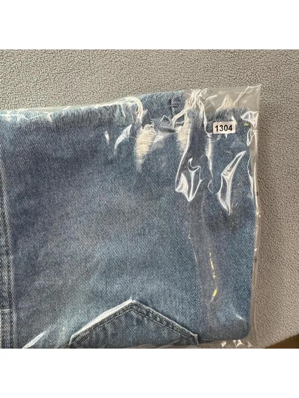 Hollister Ultra High Rise Distressed Denim Mini Skirt Y2K Blue Jean Raw Hem 1 25 - Image 7