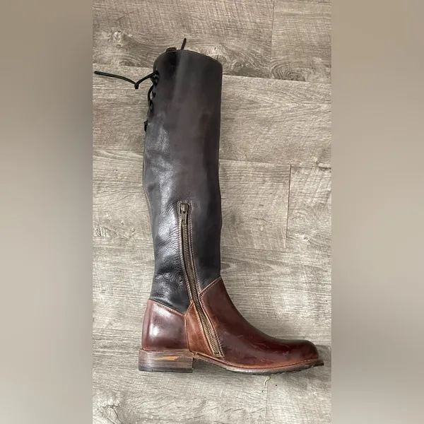 BEDSTU Brown and Black Knee-High Leather Boots - Image 10
