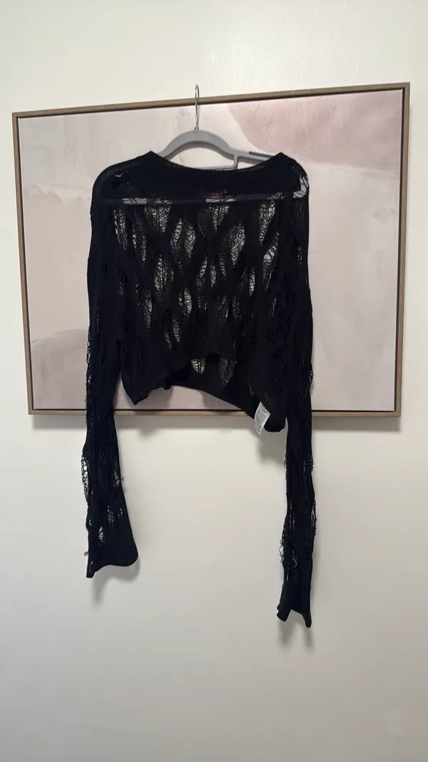 Edikted crochet cropped sweater - Image 3