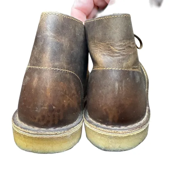 Clarks Boots Womens 10 Brown Leather Originals‎ Desert Ankle Lace Up Shoes - Image 8