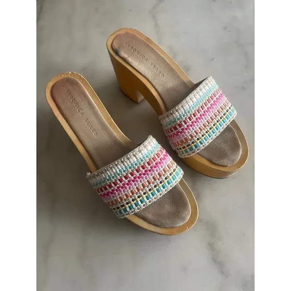 VERONICA BEARD Hannalee Woven Clog Mules - Image 3