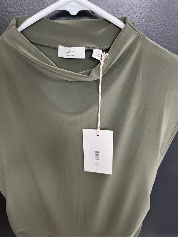 Aritzia Boulevard Olive Green Mini Dress - Image 2