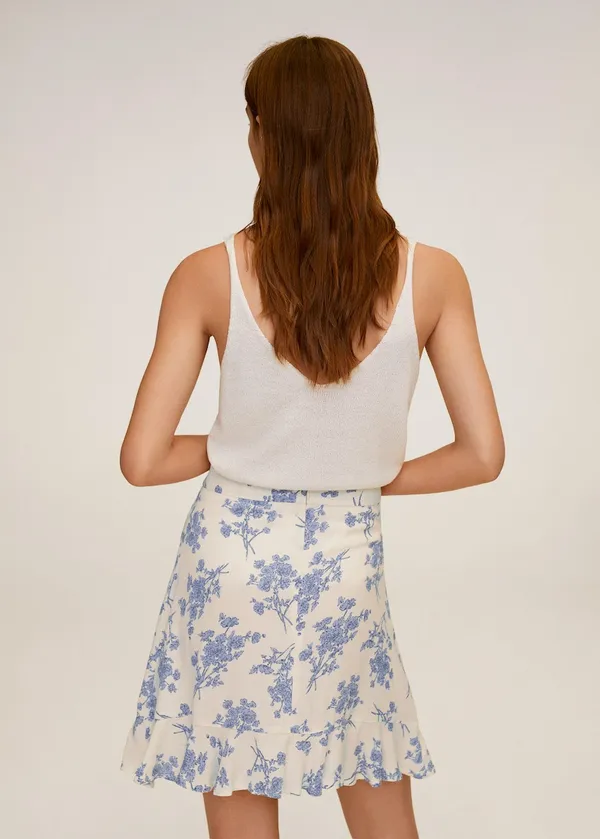 Mango Mini Floral Skirt - Image 4